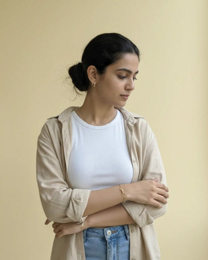 Tied With Intent | Bow Open Bangle