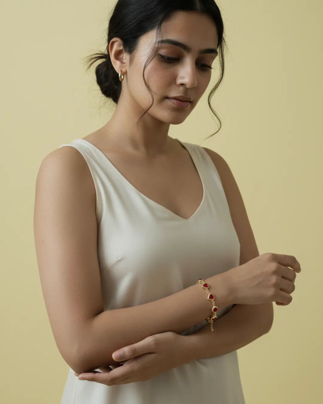 Love Me First | Red Heart Link Bracelet