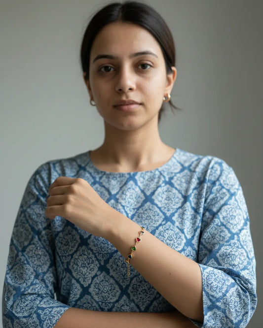 All My Colours | Multicolour Heart Charm Bracelet