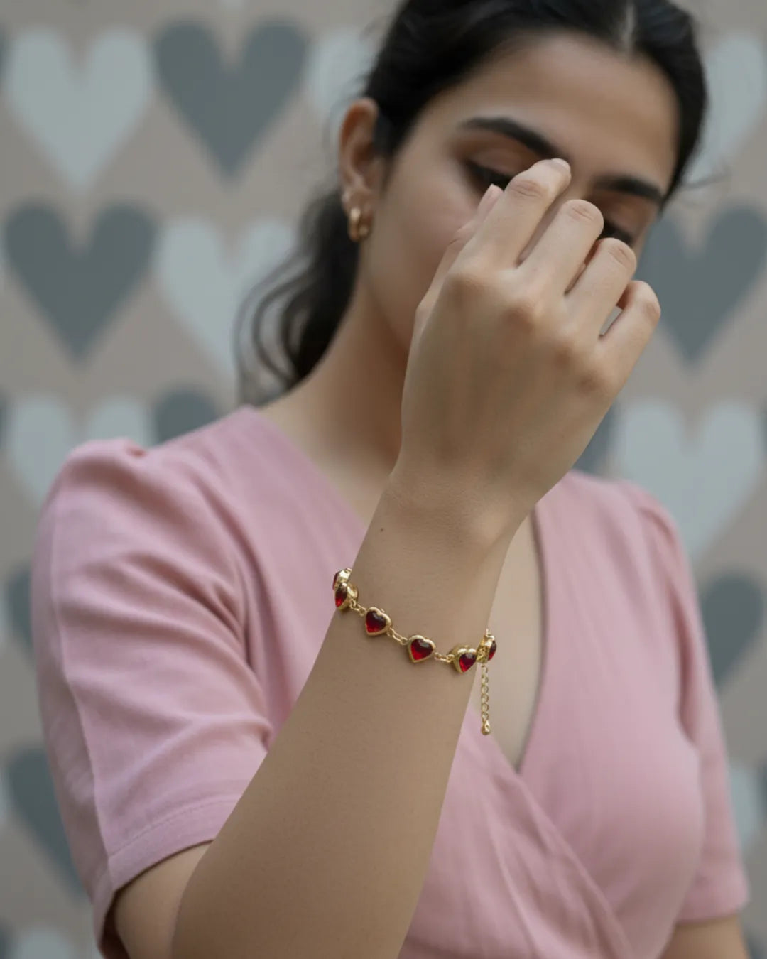 Love Me First | Red Heart Link Bracelet