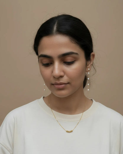 Grace, Unfolded | Pearl Chain Drop Earrings