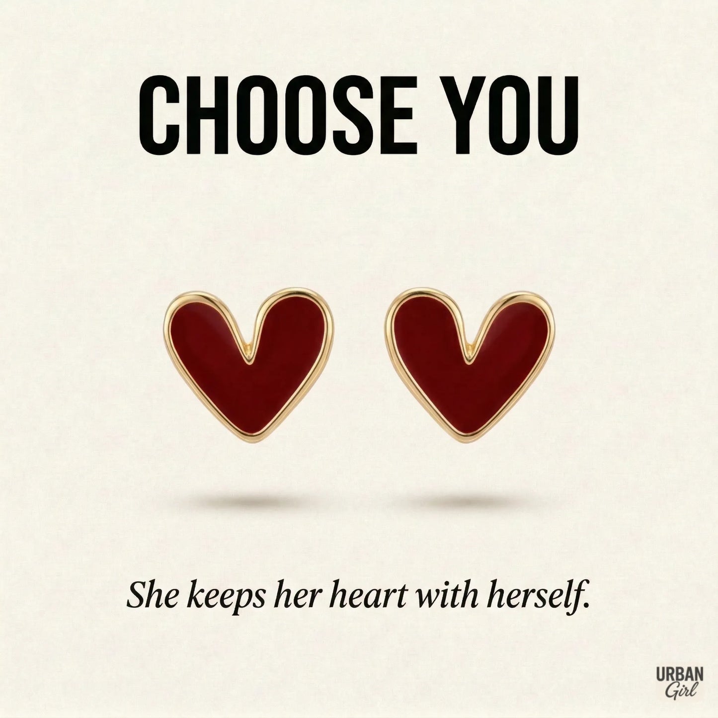 Choose You | Red Heart Studs