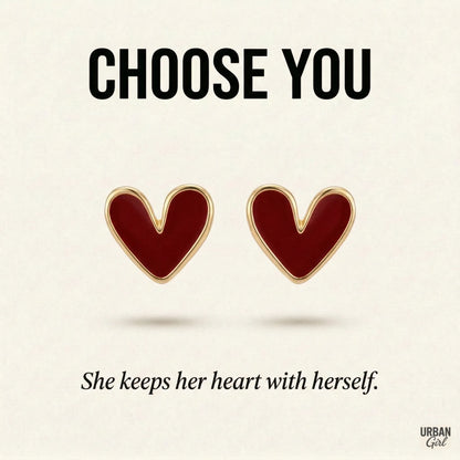 Choose You | Red Heart Studs