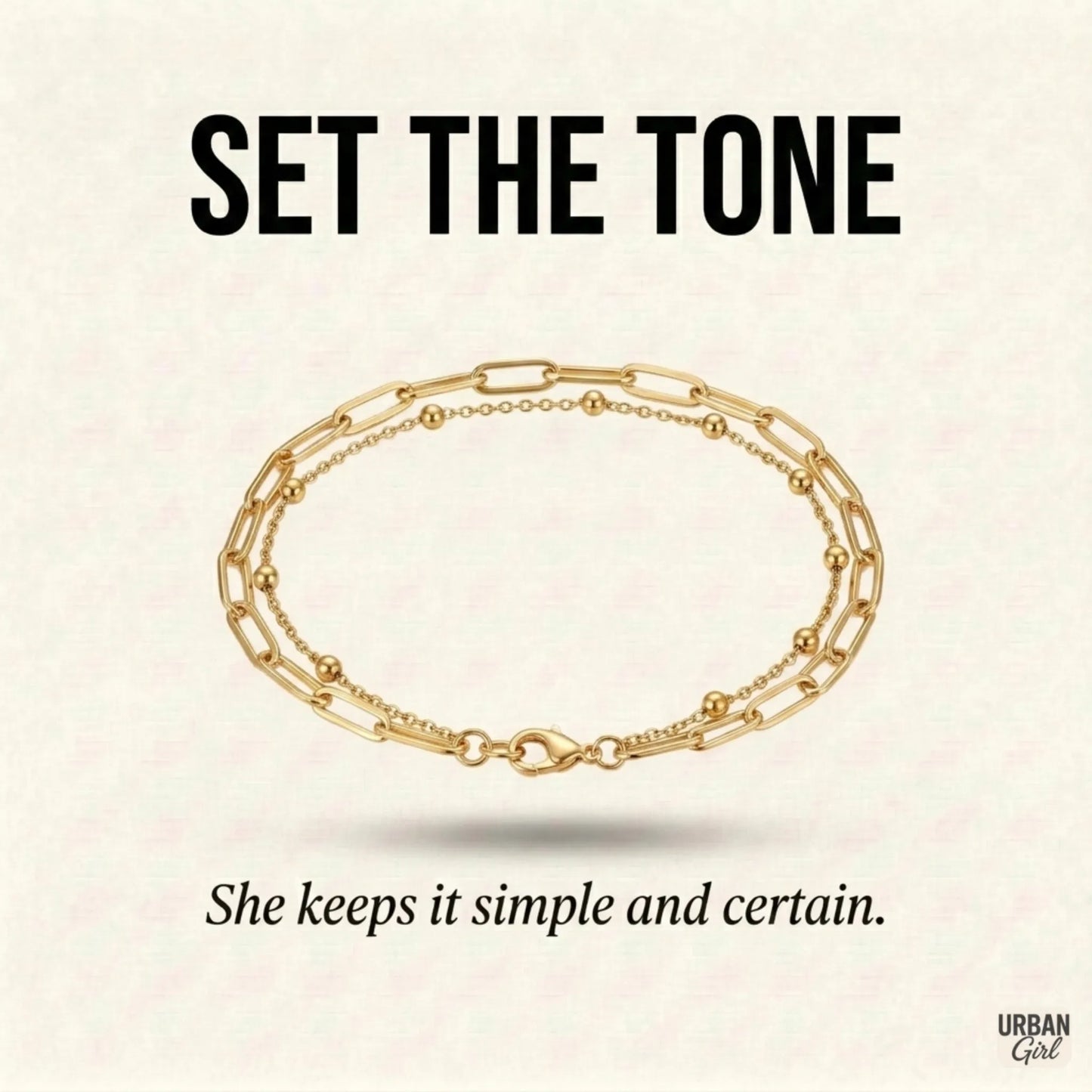 Set The Tone | Dual Chain Link Bracelet