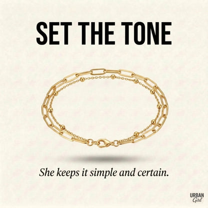 Set The Tone | Dual Chain Link Bracelet