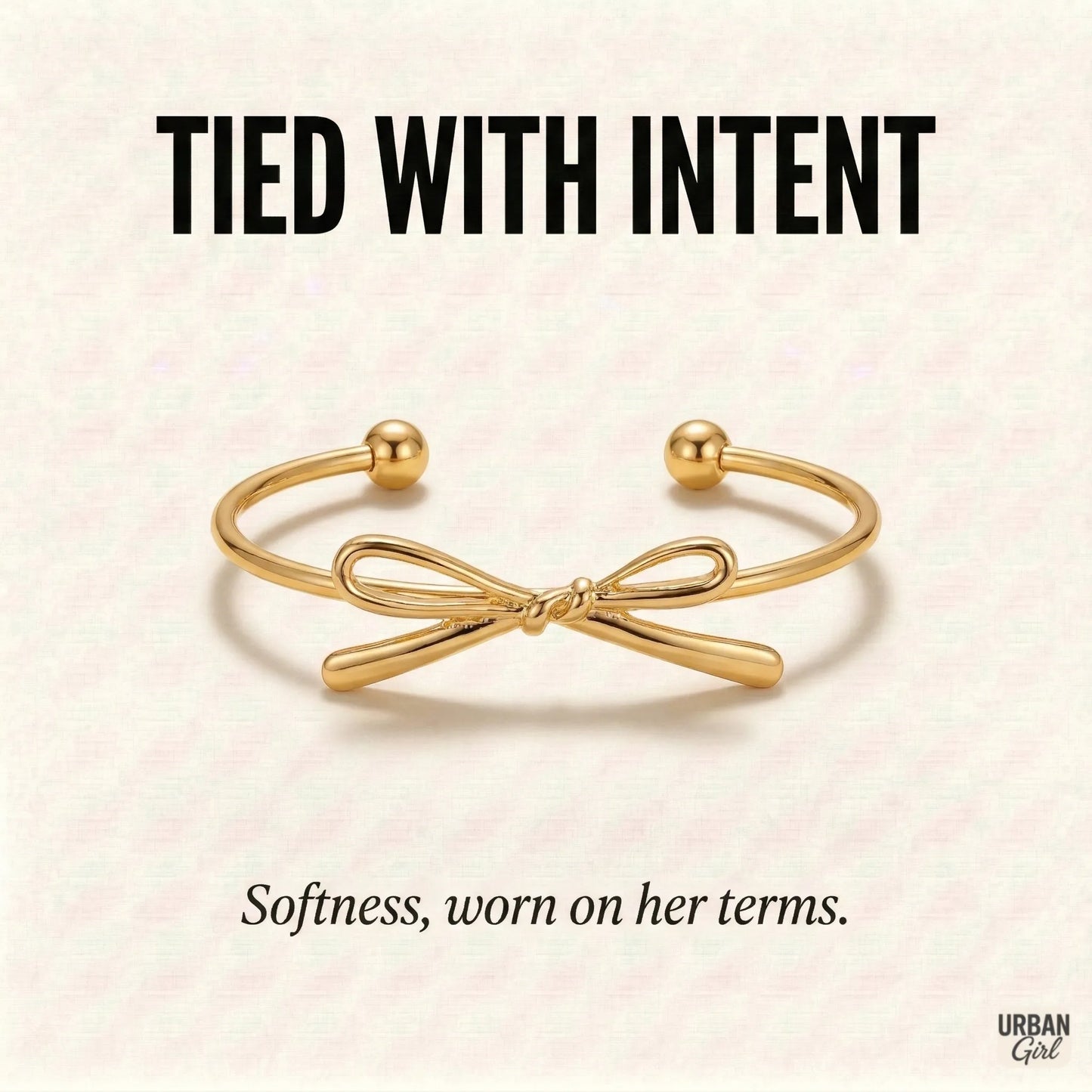 Tied With Intent | Bow Open Bangle