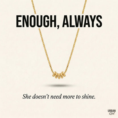 Enough, Always | Minimal Gold Bead Necklace