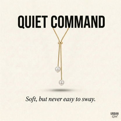 Quiet Command | Pearl Drop Y-Necklace