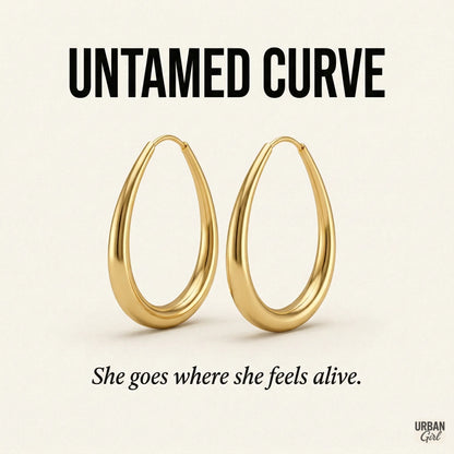 Untamed Curve | Open Teardrop Hoops