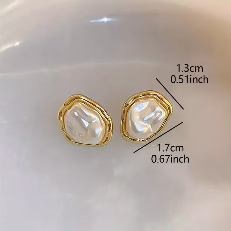 As She Is | Baroque Pearl Stud Earrings