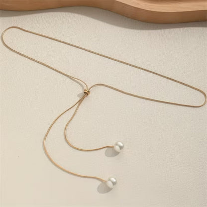 Quiet Command | Pearl Drop Y-Necklace