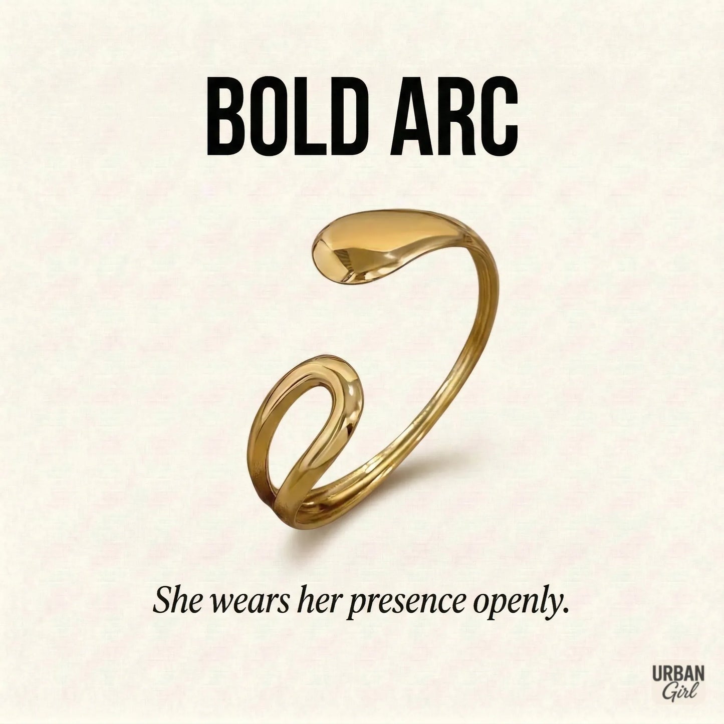 Bold Arc | Sculptural Open Cuff