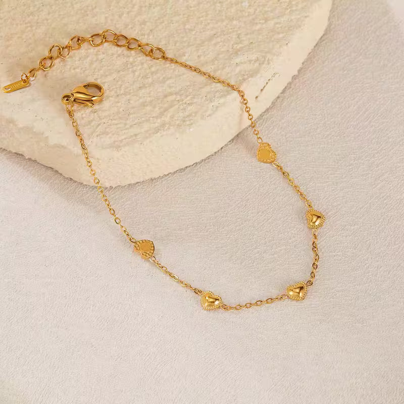 Love, On Repeat | Double Heart Chain Bracelet