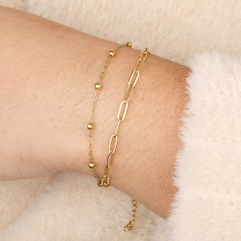 Set The Tone | Dual Chain Link Bracelet