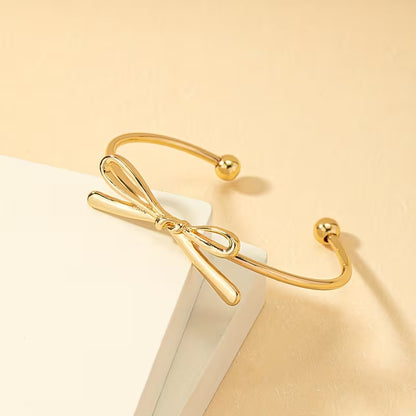 Tied With Intent | Bow Open Bangle