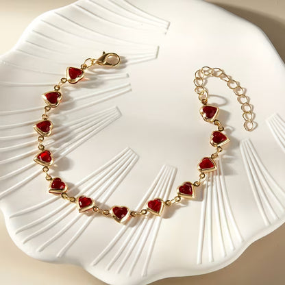 Love Me First | Red Heart Link Bracelet