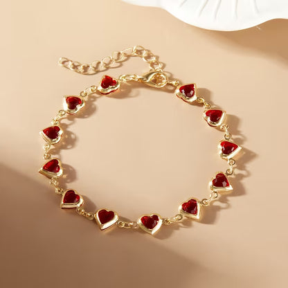 Love Me First | Red Heart Link Bracelet