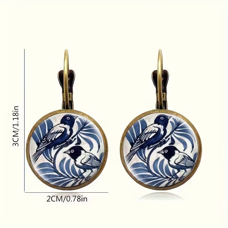 Wild At Heart | Blue Bird Art Earrings