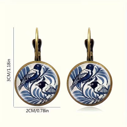 Wild At Heart | Blue Bird Art Earrings