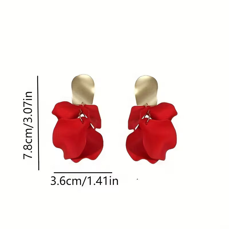 In Full Bloom | Green Petal Statement Earrings