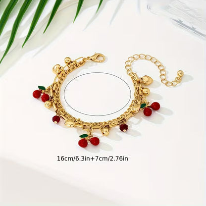 Sweet On Purpose | Cherry Charm Bracelet