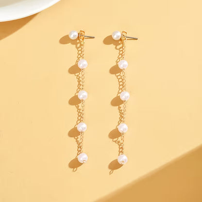 Grace, Unfolded | Pearl Chain Drop Earrings