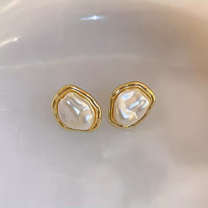 As She Is | Baroque Pearl Stud Earrings