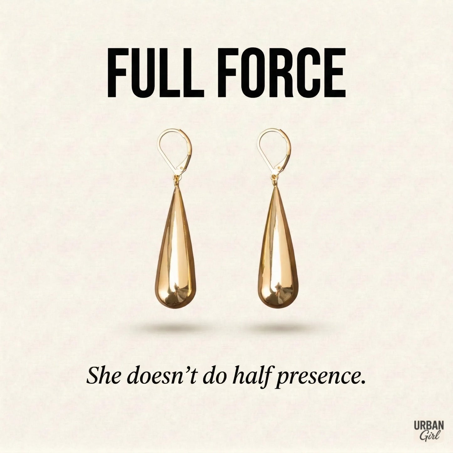 Full Force | Sculpted Teardrop Drop Earrings