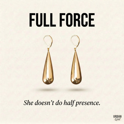 Full Force | Sculpted Teardrop Drop Earrings
