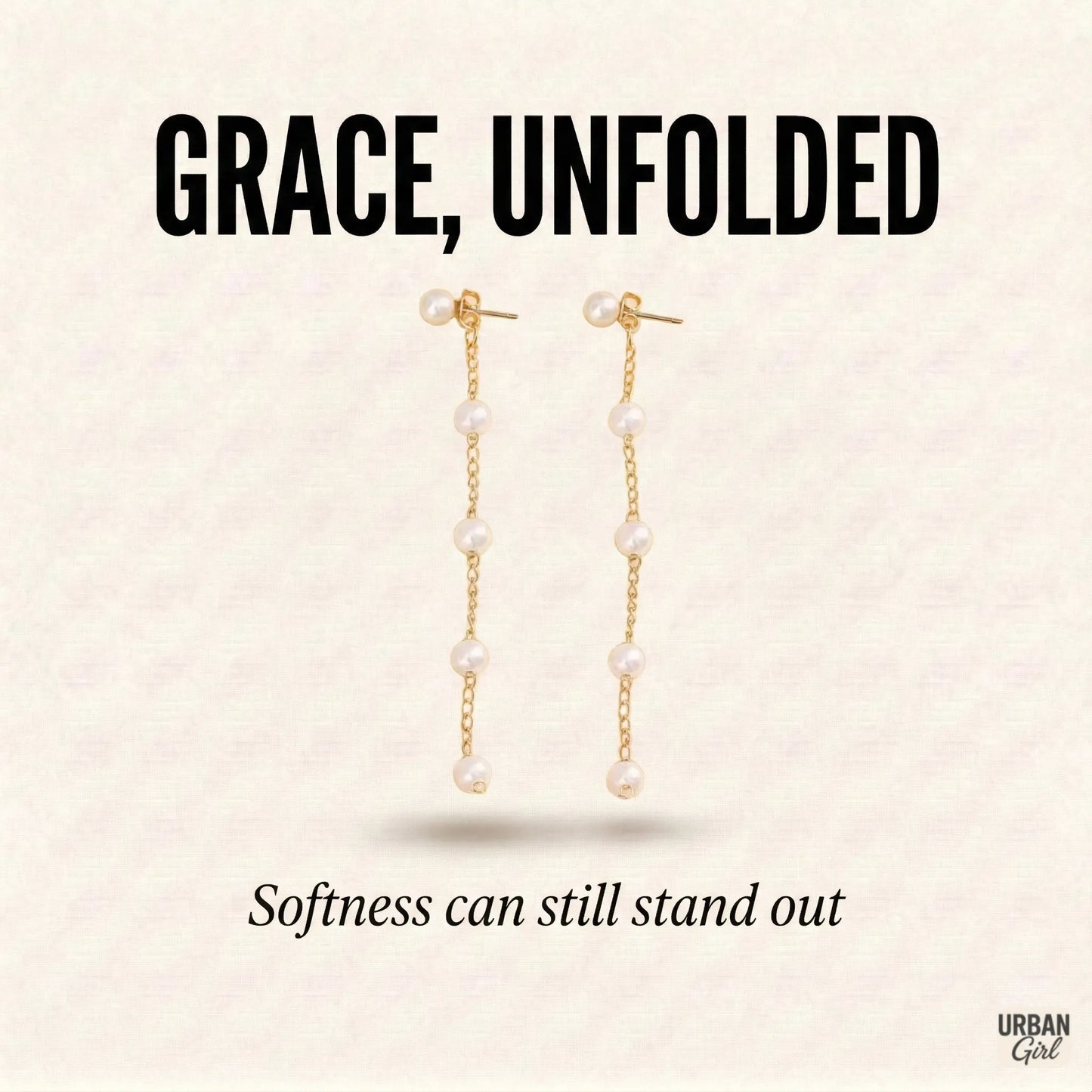 Grace, Unfolded | Pearl Chain Drop Earrings