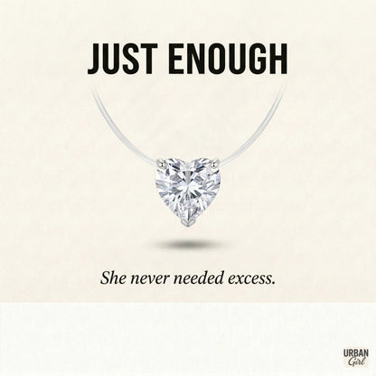 Just Enough | Heart-Cut Crystal Pendant Necklace