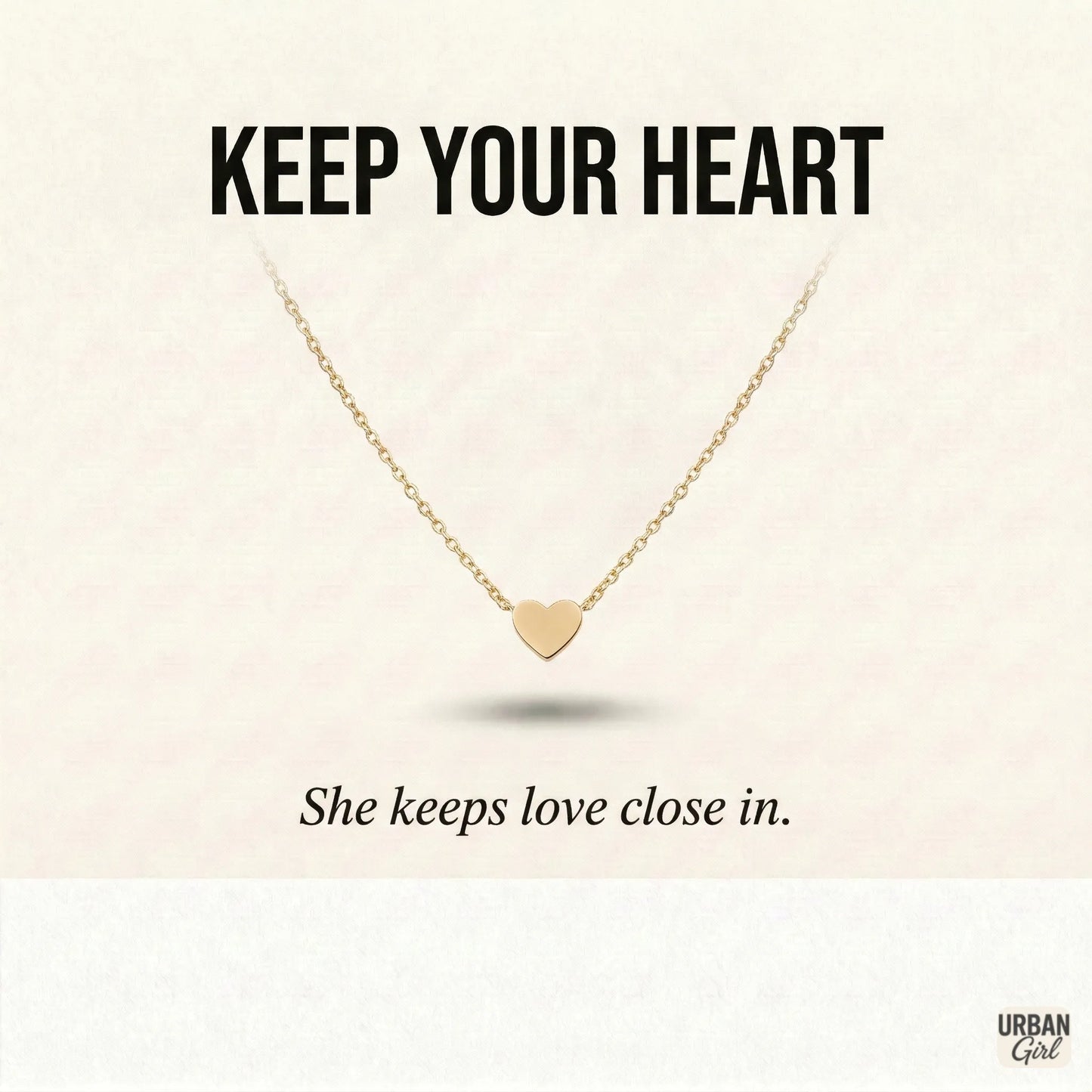 Keep Your Heart | Minimal Heart Pendant Necklace
