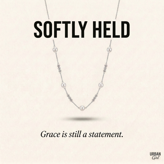 Softly Held | Pearl Station Necklace