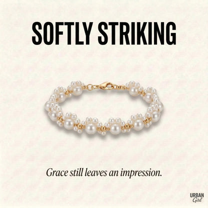 Softly Striking | Pearl Cluster Bracelet