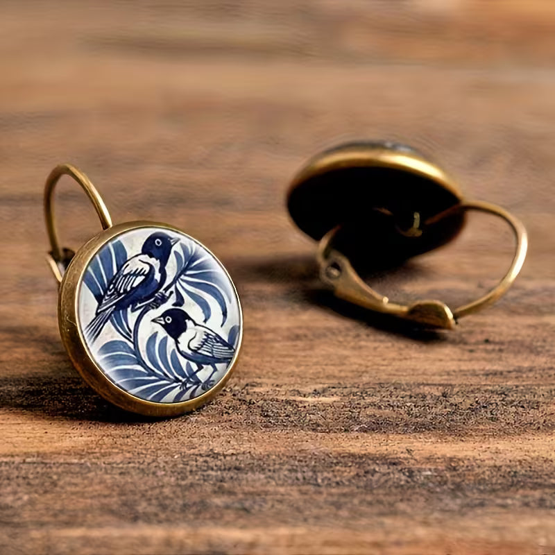 Wild At Heart | Blue Bird Art Earrings